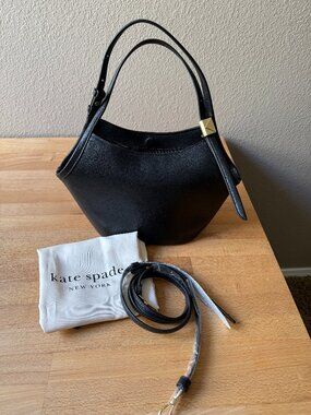 Kate Spade Deco Small Tulip Tote Leather Bag w/ Strap – Like New